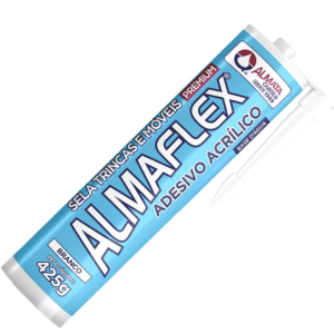Silicone Acrílico à Base d'Água Branco Sela Trincas 763 Almaflex 450g